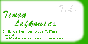 timea lefkovics business card